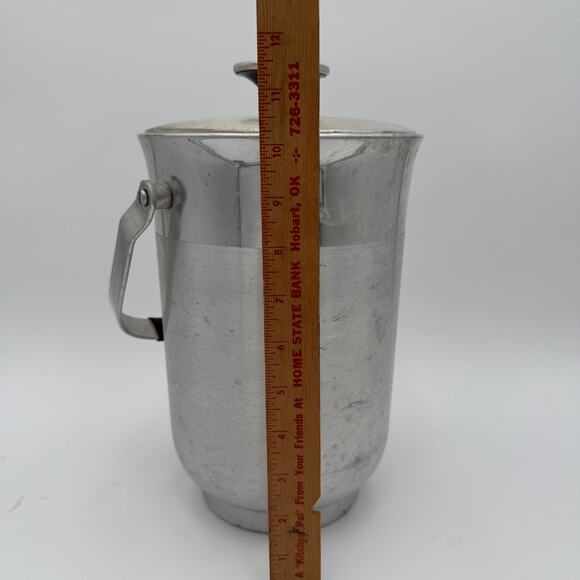 Vintage Aluminum Ice Bucket,  Mid Century 12" Made in Italy - Picture 9 of 10